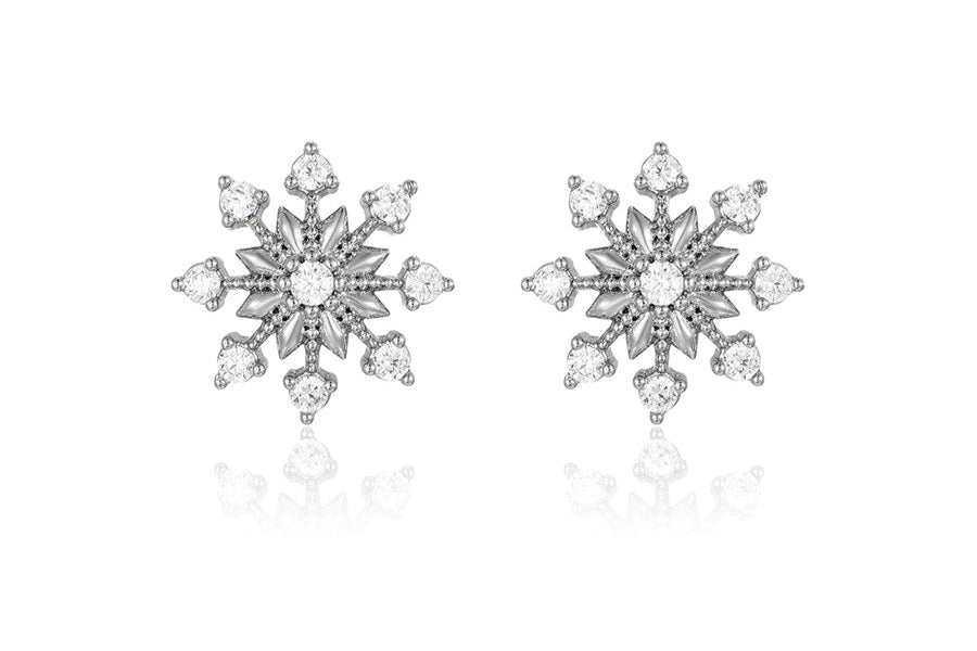 Celestial Snowflake Crystal Earrings