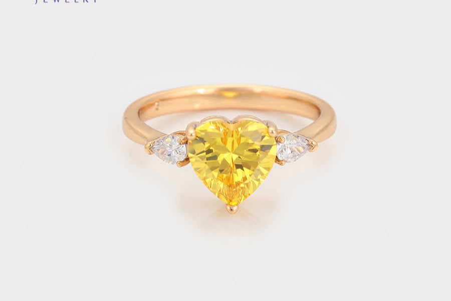 Golden Heart Radiance Ring